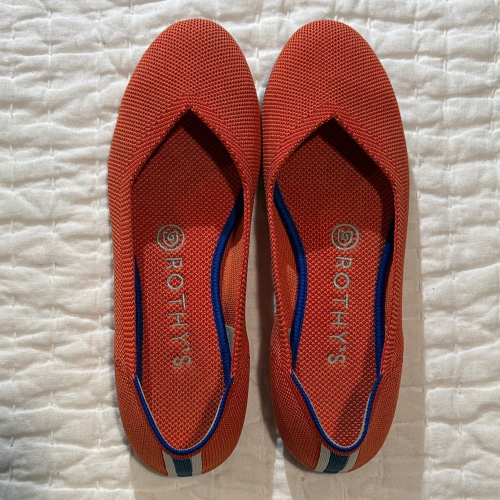 Rothy's The Flat in Persimmon (retired!) - 6.5 - good condition